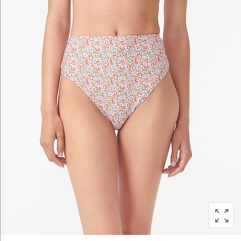 J. Crew Eloise Floral Liberty Print High-cut waist bikini bottom SIZE M